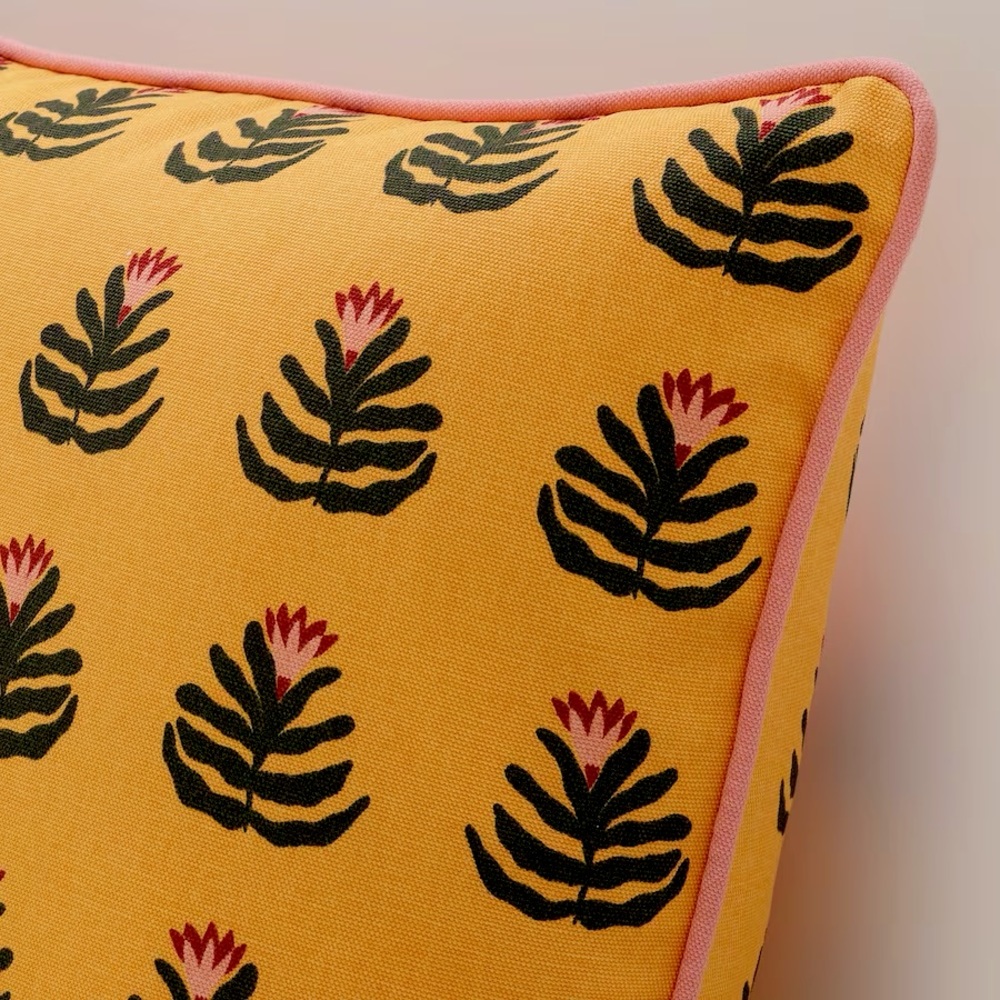 Ikea AROMATISK Pillow cushion cover  Saffron-Yellow 20x20 " BRAND NEW SET OF 2) - Picture 3 of 4